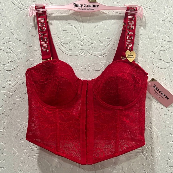 Juicy Couture Red Corvette Corset NEW - Picture 1 of 5